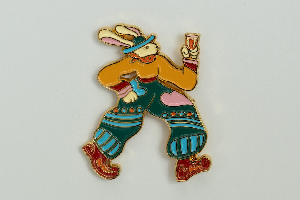 Drinker Rabbit  Pin