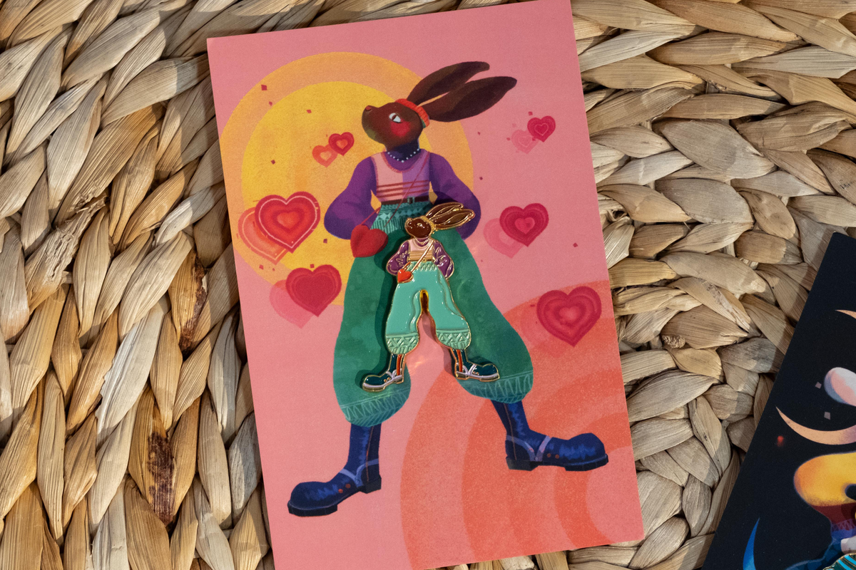 Valentine Rabbit Pin