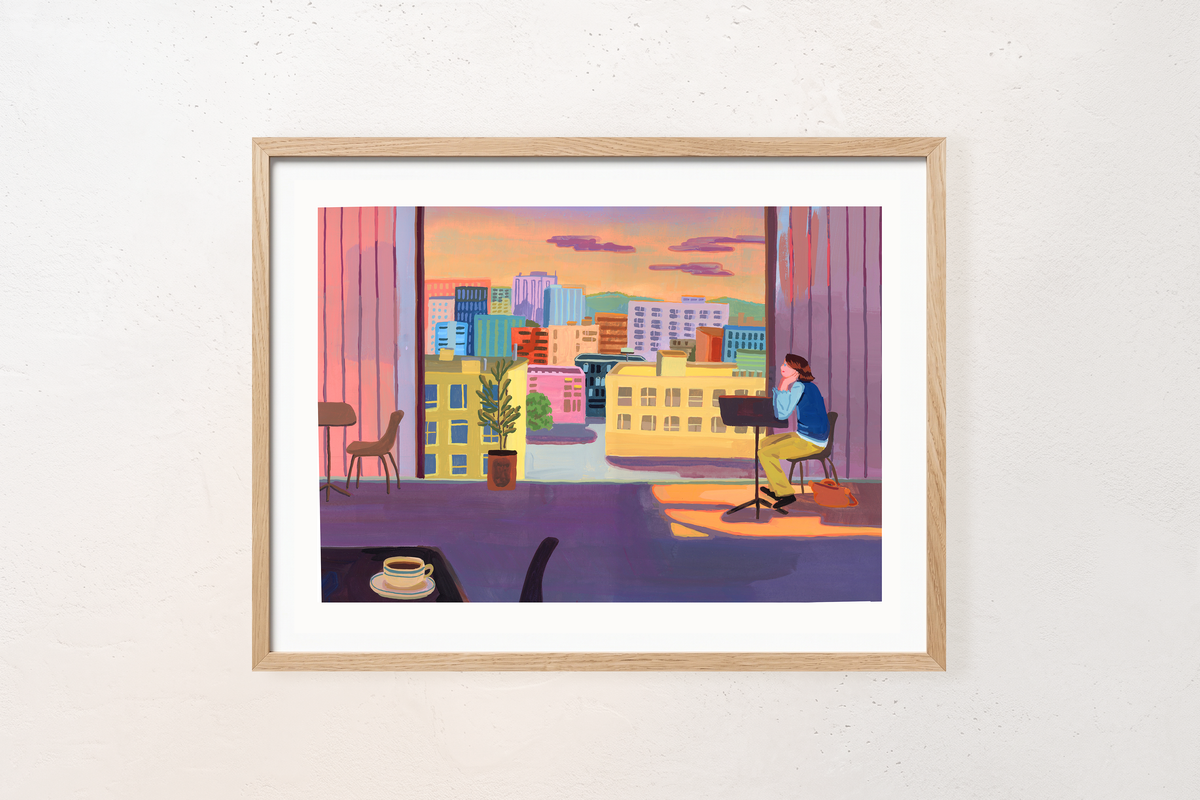 Cafe Time Art Print