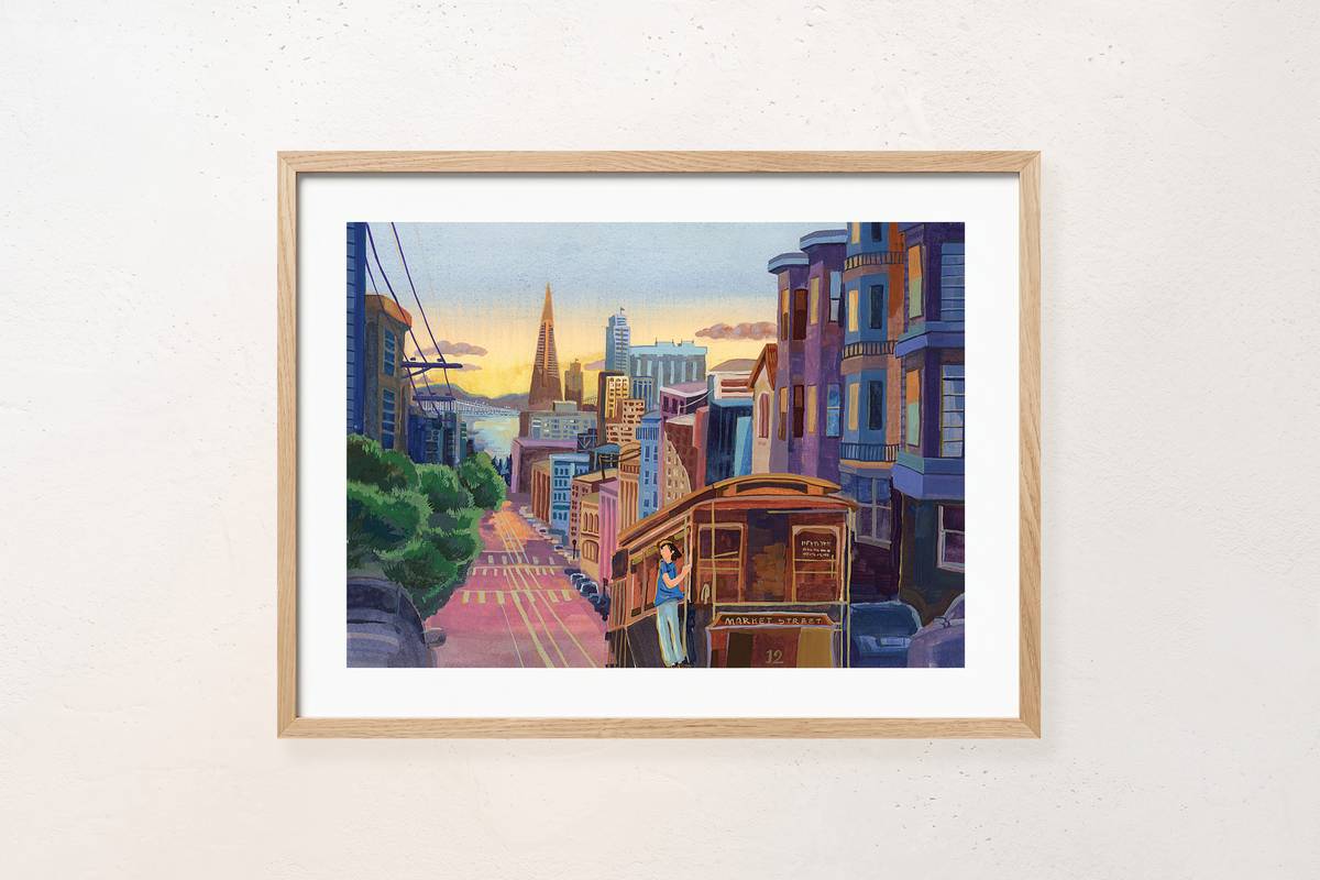 Sunset in SF Art Print