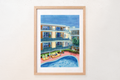 Hotel Pool Art Print