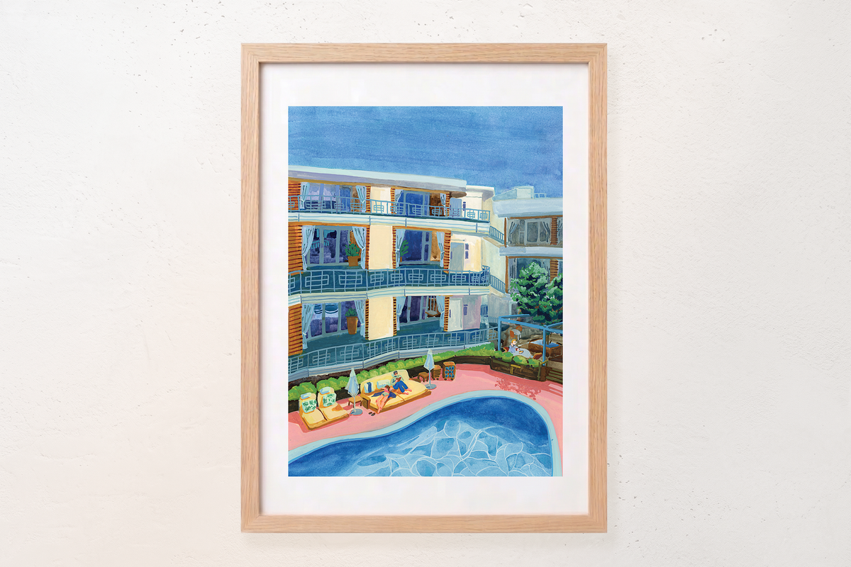 Hotel Pool Art Print